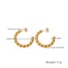 O1CN01imSvET25wjboB1RAm_3529117591-0-cib.jpg Stainless Steel Twist C Shaped Earrings 724401168017