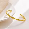 Stainless Steel Bamboo Open Bangle 724780767503