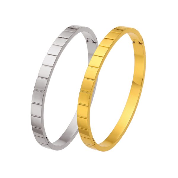 O1CN01jB7B3Y25wjUjcSMXS_3529117591-0-cib.jpg Stainless Steel Grid Bangle 799085921997