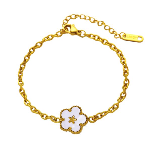 Stainless Steel Shell Flower Bracelet 875286784268