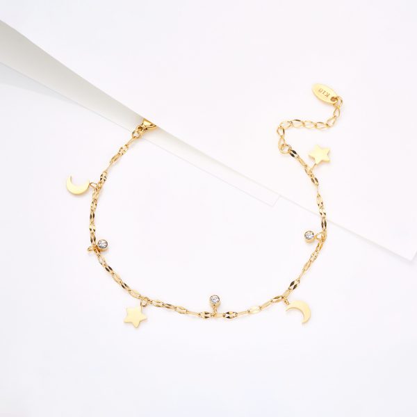 O1CN01jYBApx25wjDoZGdOJ_3529117591-0-cib.jpg Stainless Steel Star Moon Bracelet 647343140240