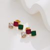 O1CN01jaDWml25wjOE1tA5M_3529117591-0-cib-1.jpg Stainless Steel Square Zirconia Stud Earrings 726100553500