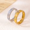 Stainless Steel Ribbed Zirconia Ring 1053003008258