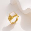 O1CN01kFONFK25wjNvfBOoV_3529117591-0-cib.jpg Stainless Steel Square Shell Ring 725262863718