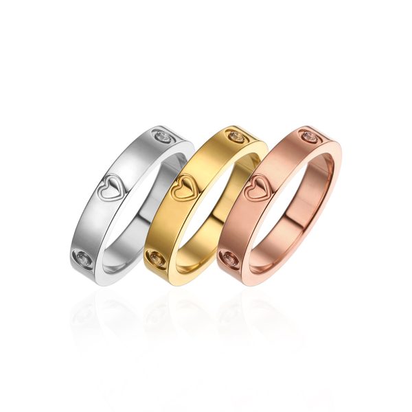 Stainless Steel Heart Ring 982376295297