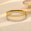 Stainless Steel Slim Rhombus Bangle 962216441305