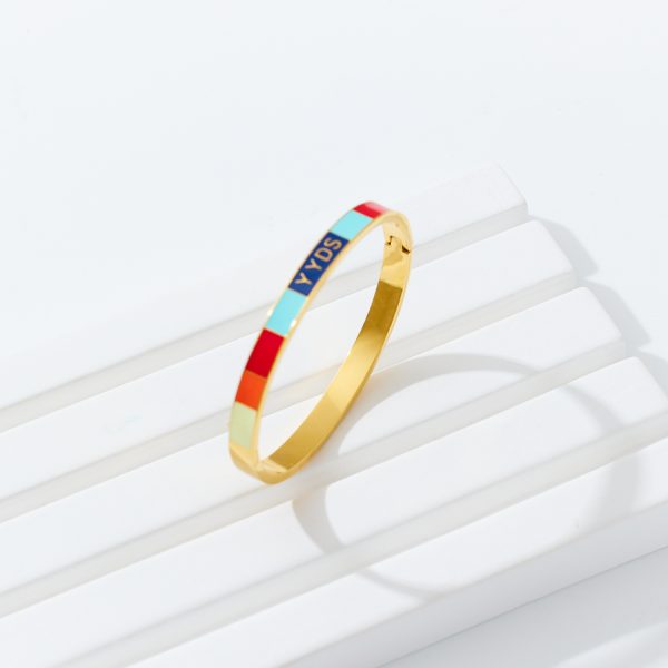 O1CN01kf115O25wjQKVTlSB_3529117591-0-cib.jpg Stainless Steel Enamel Bangle 743900510961