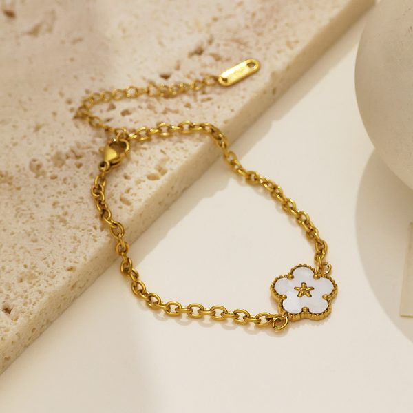 Stainless Steel Shell Flower Bracelet 875286784268