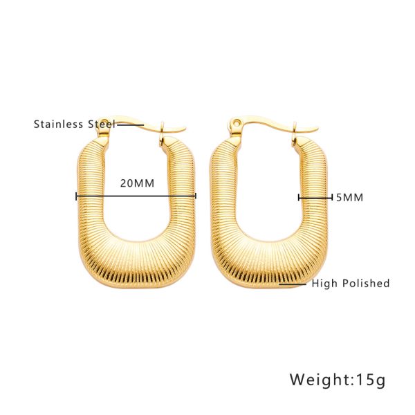 O1CN01lJPYy525wjbpazW5q_3529117591-0-cib.jpg Stainless Steel Ribbed U Earrings 739025899559
