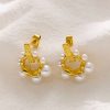 O1CN01lQGUER25wjRZSxdbv_3529117591-0-cib.jpg Stainless Steel Pearl Hoop Earrings 756784087822
