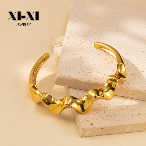 O1CN01lYNWxX25wjbrHzeSf_3529117591-0-cib.jpg Stainless Steel Wave Open Bangle 895480864077