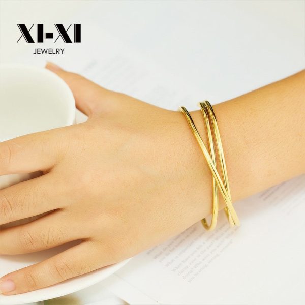 O1CN01ltvvtG25wjbt5Q2Kf_3529117591-0-cib.jpg Stainless Steel Multi Line Cuff Bangle 857765688656
