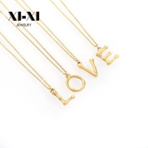 Stainless Steel Letter Necklace 638357827376