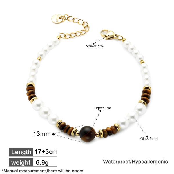 Stainless Steel Tigers Eye Bracelet 919099043115