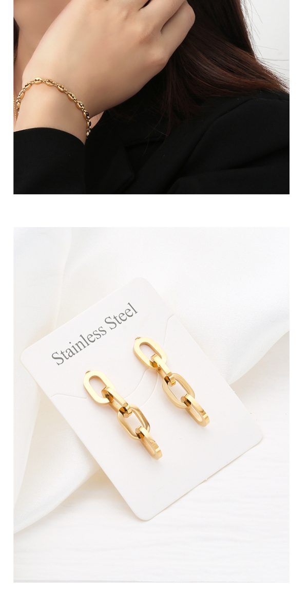O1CN01mERbIB25wjDkCHl3N_3529117591-0-cib-1.jpg Stainless Steel Chain Drop Earrings 648763975800