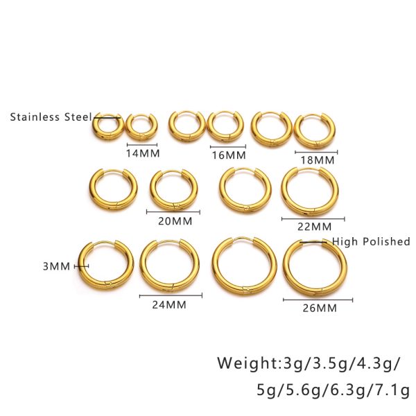 O1CN01mS3yks25wjd3JOlEz_3529117591-0-cib.jpg Stainless Steel Circle Earrings 980207623861