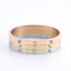 O1CN01mcHFSG25wjDec5s3C_3529117591-0-cib.jpg Stainless Steel Heart Rhinestone Bangle 646338561149