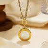O1CN01meqG5F25wjW3ohKQs_3529117591-0-cib.jpg Stainless Steel Mother of Pearl Round Necklace 824753644973