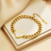 O1CN01mg0WFH25wjbwuwimY_3529117591-0-cib.jpg Stainless Steel Clover Shell Bracelet 955766597487