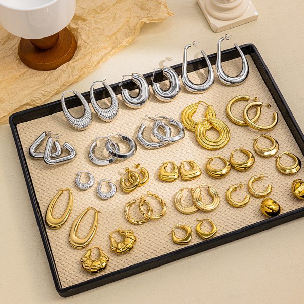 O1CN01mtxjRz25wjS5FNDT0_3529117591-0-cib.jpg Stainless Steel Triple Layer Earrings 761898625006