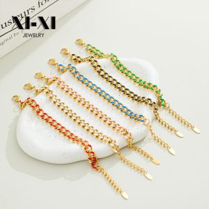 Stainless Steel Enamel Cuban Bracelet 725455271439