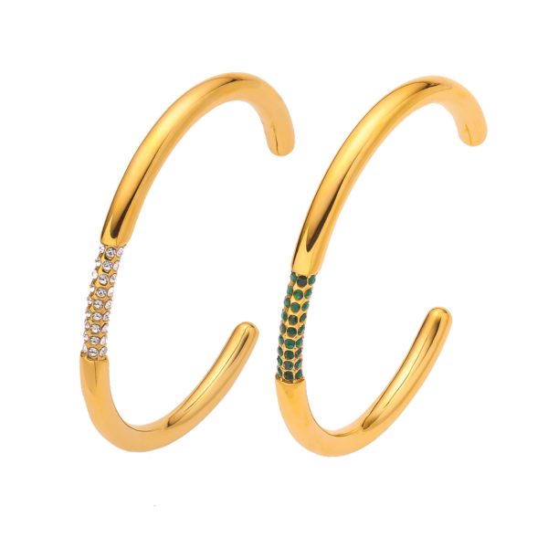 O1CN01n8gRu025wjRzGFcQE_3529117591-0-cib.jpg Stainless Steel Rhinestone Open Bangle 761707979797