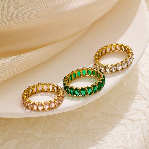 Stainless Steel Zirconia Eternity Ring 1053224197331