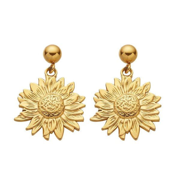 O1CN01nL1mGT25wjYNO0rzW_3529117591-0-cib.jpg Stainless Steel Sunflower Earrings 862253136205