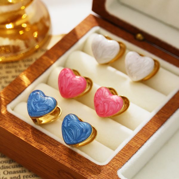 O1CN01nM4OsK25wjUxiQfM1_3529117591-0-cib.jpg Stainless Steel Enamel Heart Earrings 803223411030