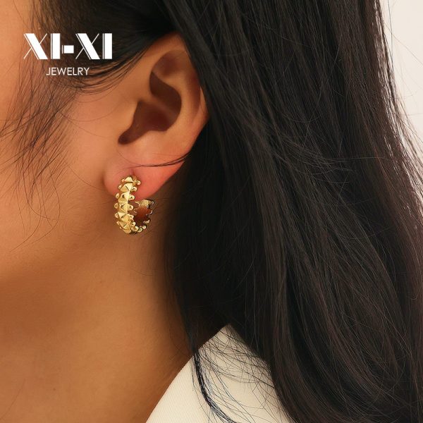 O1CN01nrbvB525wjbk9tltb_3529117591-0-cib.jpg Stainless Steel Mini Twist Earrings 764636798887