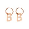 Stainless Steel Letter B Drop Earrings 647795628807