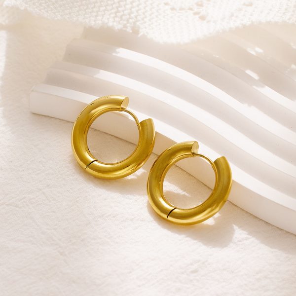 O1CN01o9hVld25wjSpsr9GA_3529117591-0-cib.jpg Stainless Steel Classic Hoop Earrings 770256759447