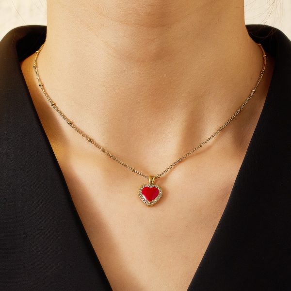 O1CN01oDGGsU25wjOGEbAkI_3529117591-0-cib.jpg Stainless Steel Rhinestone Heart Necklace 727590883507