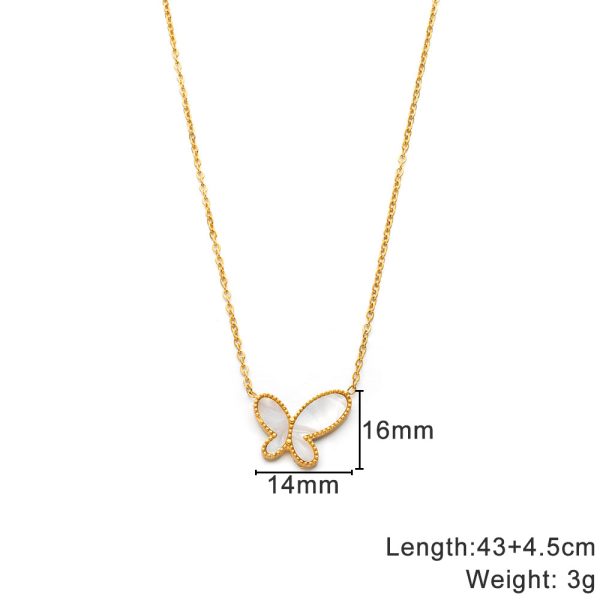 O1CN01oOK6fi25wjYd6OC1b_3529117591-0-cib.jpg Stainless Steel Mother of Pearl Butterfly Necklace 864718303084