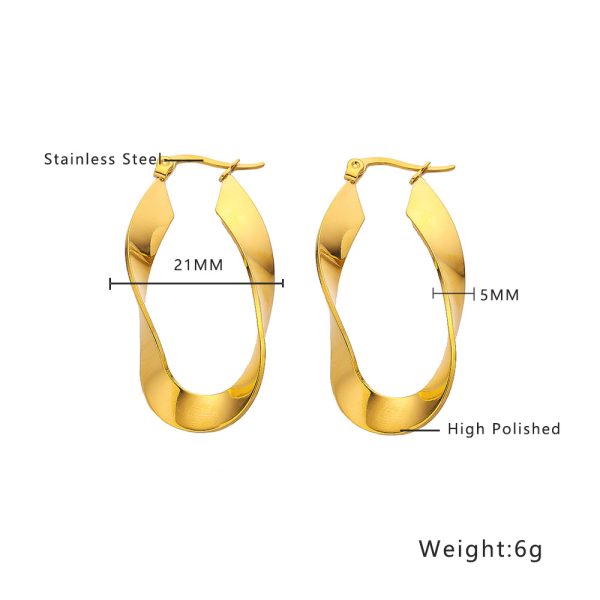 O1CN01oYUtHU25wjbqtAQQp_3529117591-0-cib.jpg Stainless Steel Wavy Hoop Earrings 775451833636