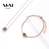 Stainless Steel Malachite Necklace 622722714749