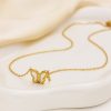 O1CN01otWPud25wjVW6SIh2_3529117591-0-cib.jpg Stainless Steel Mother of Pearl Butterfly Necklace 815216601227