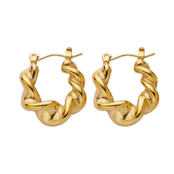 O1CN01ouE9eu25wjPIwcprr_3529117591-0-cib.jpg Stainless Steel Twist Hoop Earrings 736160278323