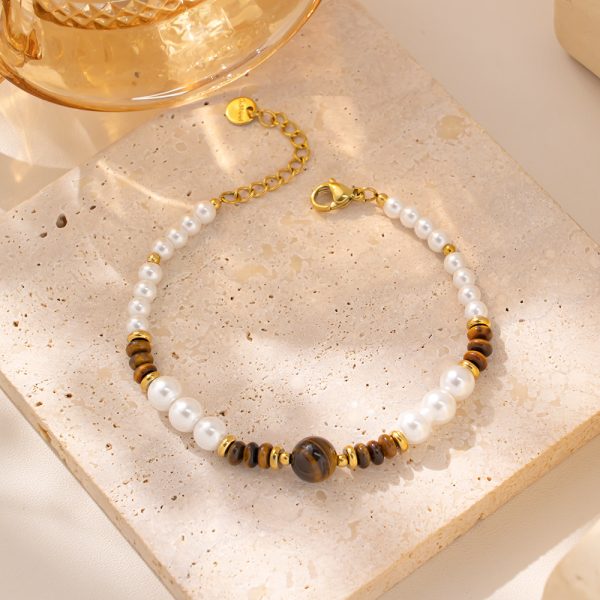 Stainless Steel Tigers Eye Bracelet 919099043115
