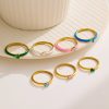 Stainless Steel Heart Enamel Ring 1053225333502