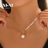O1CN01pLtGBb25wjbkFbvl6_3529117591-0-cib.jpg Stainless Steel Pearl Teardrop Necklace 941040873016