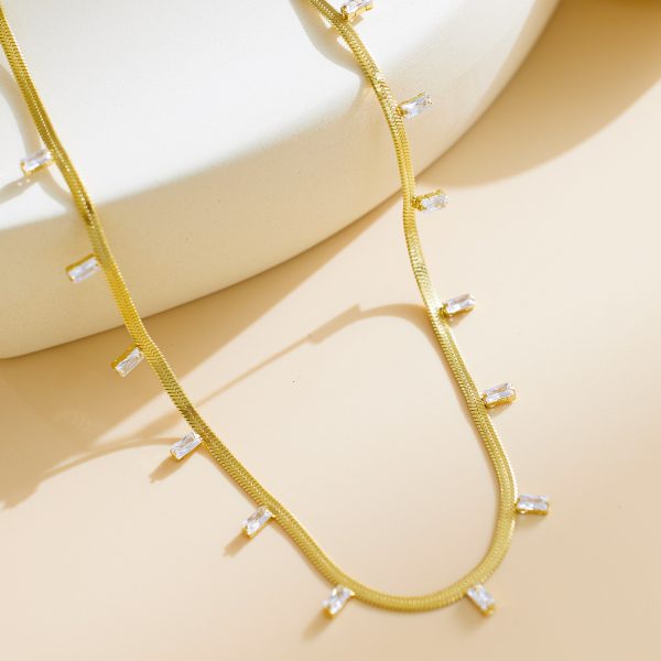 O1CN01pm4ddj25wjRTTgxg9_3529117591-0-cib.jpg Stainless Steel Zirconia Double Layer Necklace 754852880311