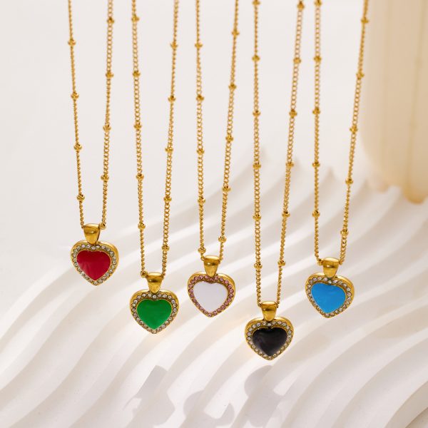 O1CN01pp7Zx625wjRXitwd1_3529117591-0-cib.jpg Stainless Steel Enamel Heart Necklace 755219394918