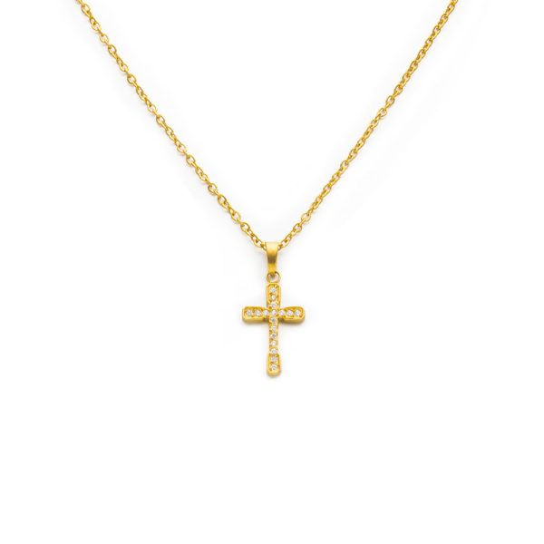 O1CN01pvV1T125wjZZlt4Eu_3529117591-0-cib.jpg Stainless Steel Rhinestone Cross Necklace 893351063749