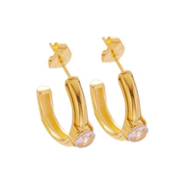 O1CN01pz1YWs25wjNy5GFoD_3529117591-0-cib.jpg Stainless Steel Zirconia Twist Hoop Earrings 724406200389