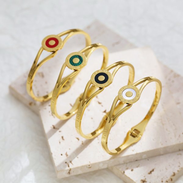 O1CN01q5ek3S25wjTc4BFRE_3529117591-0-cib.jpg Stainless Steel Roman Numeral Bangle 778384711609
