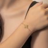 O1CN01qFQ79v25wjZYZgXGv_3529117591-0-cib.jpg Stainless Steel Clover Zirconia Bracelet 893440603660