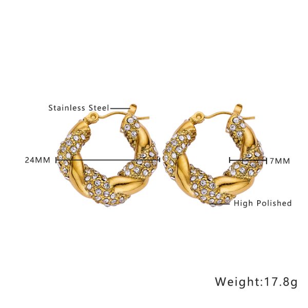 O1CN01qQx4Nl25wjbrIipJX_3529117591-0-cib.jpg Stainless Steel Teardrop Twist Earrings 735568471212
