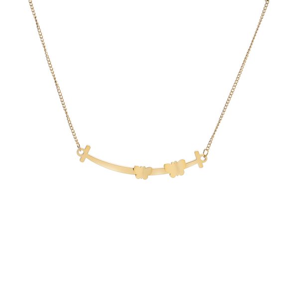 Stainless Steel Smiley Butterfly Necklace 948894050423