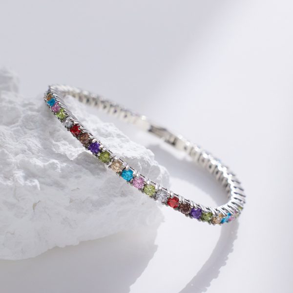 O1CN01qgV3Sy25wjO11O6ym_3529117591-0-cib.jpg Stainless Steel Zirconia Tennis Bracelet 725415083948